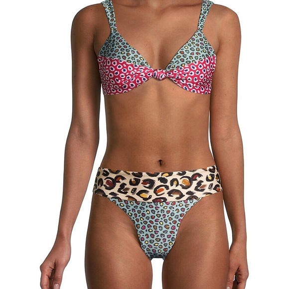 NWT - Farm Rio leopard patch bikini set - Picture 2 of 6
